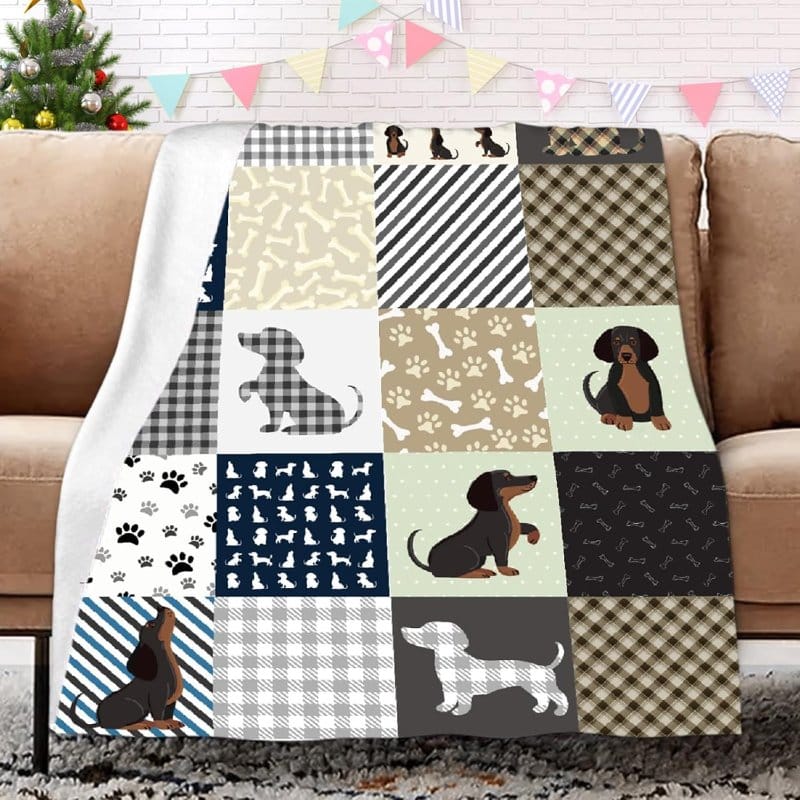 Dog Themed Throw Blanket