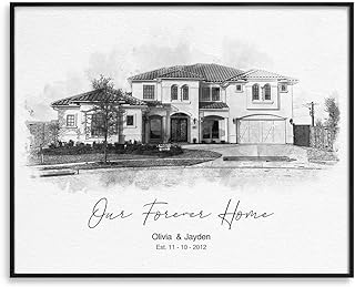 Custom house illustration going away gift