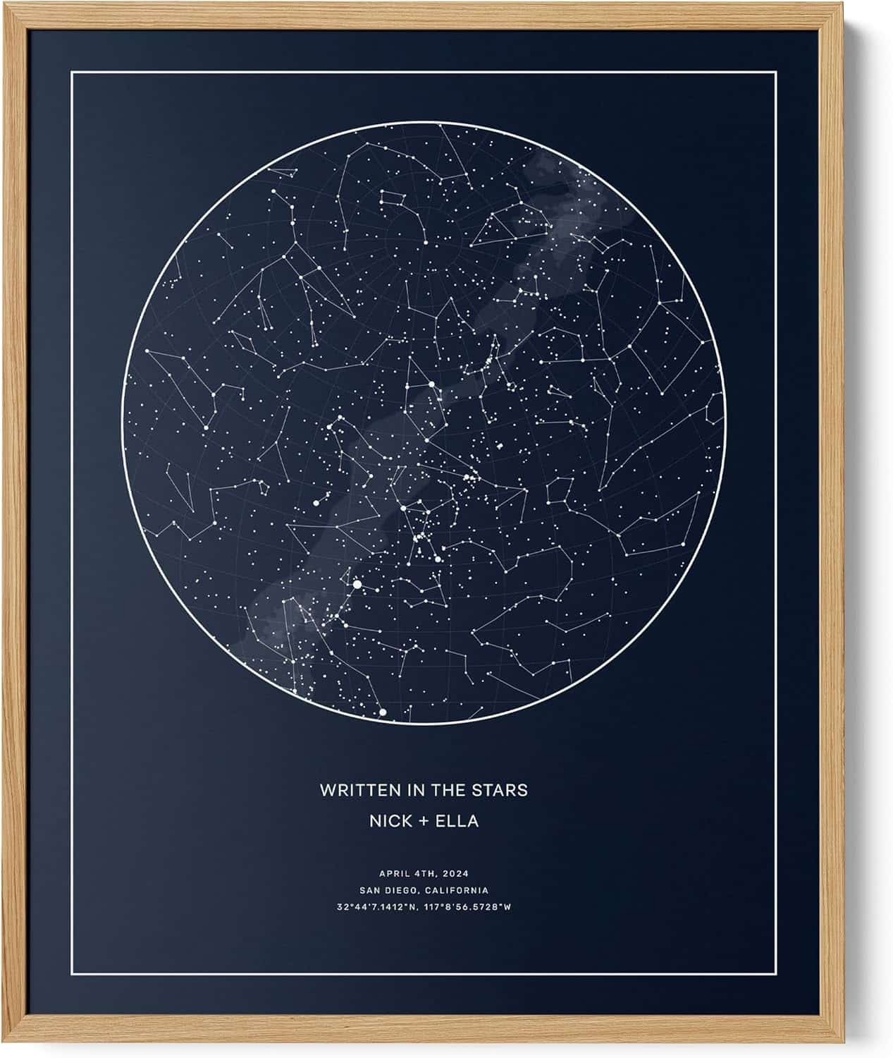 Custom Star Map Print personalized constellation poster